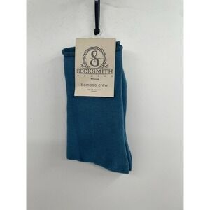 NWT Socksmith Bamboo Crew Socks Women's 5-10.5 Dark Blue Winter Comfort Sports